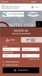 Mobile Screenshot of hotelislagarena.com